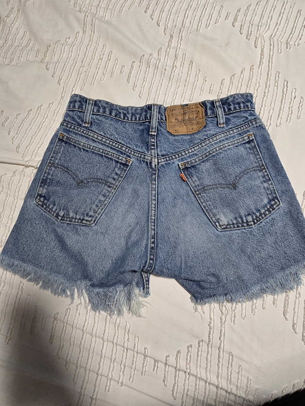 Vintage Levi's 505 Cutoff Shorts Made in USA Women's 31 High Rise Frayed Raw Hem